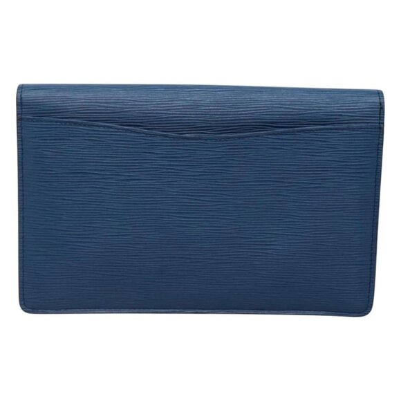 LOUIS VUITTON Epi Montaigne 27 Clutch Bag Blue M52655 LV Auth 118543 - Picture 9 of 15